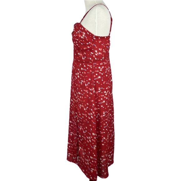 ROW A Women's Red Printed Adjustable Spaghetti Strap Dress Size XL - Picture 6 of 11